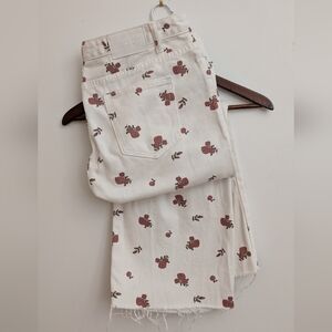 GLAMOROUS White Floral Jeans